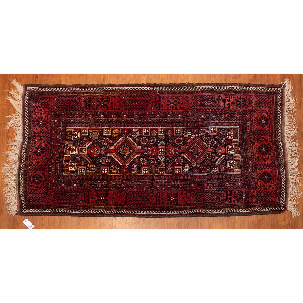 Appraisal: Balouch Rug Persia x Fourth quarter- th century hand-knotted wool