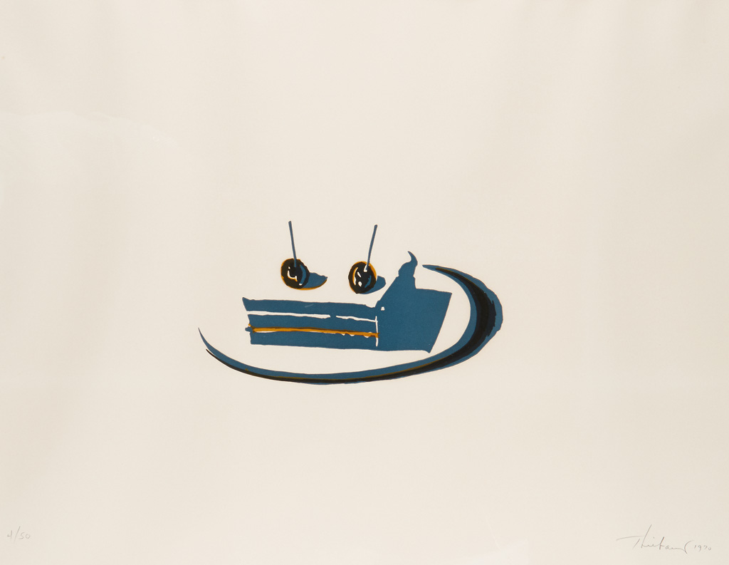 Appraisal: WAYNE THIEBAUD Sandwich Color linoleum cut on cream wove paper