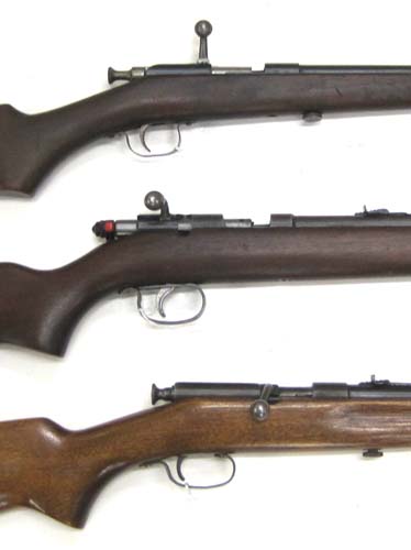 Appraisal: THREE BOLT ACTION SINGLE SHOT RIFLES Remington model Continental Arms