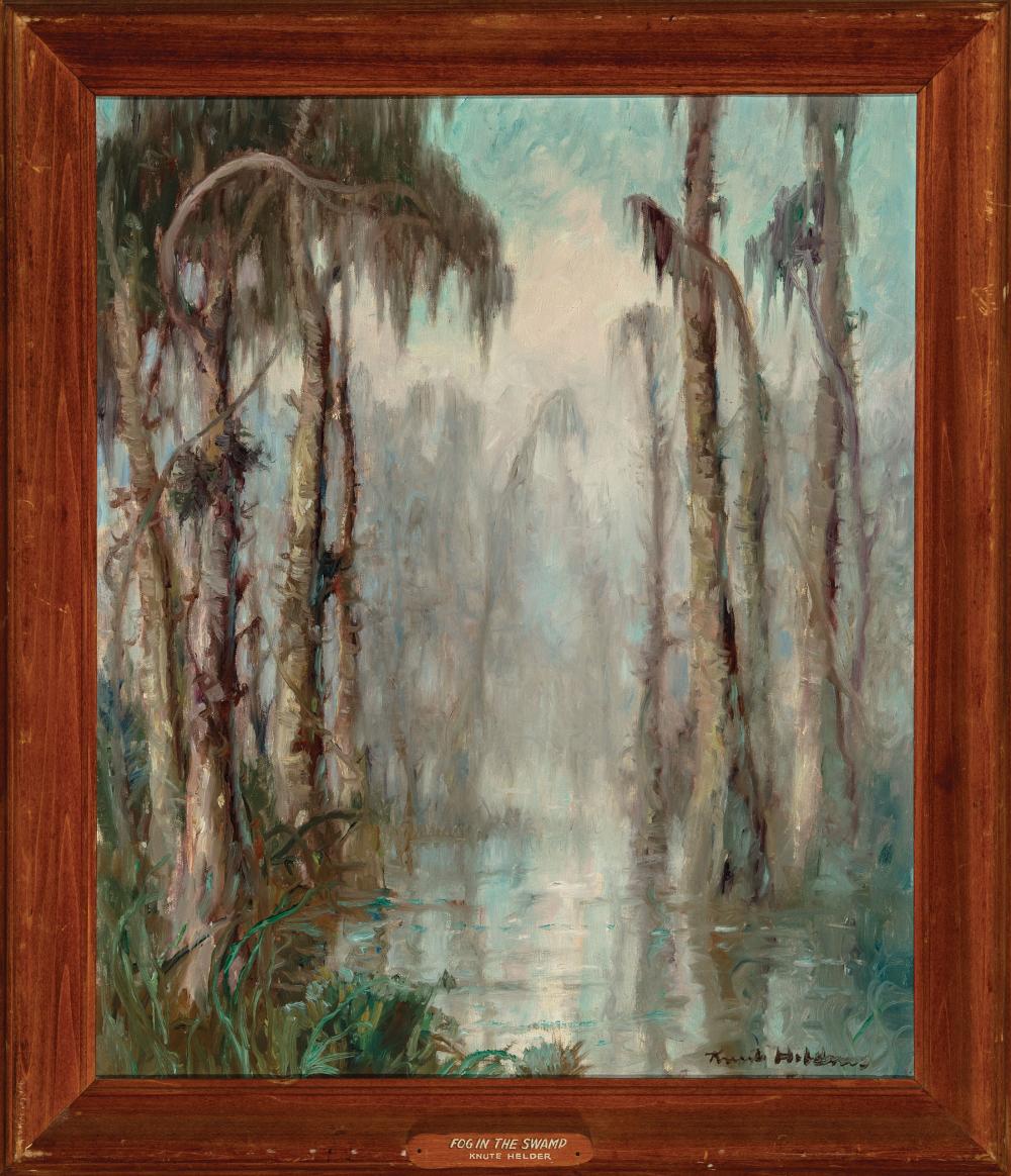 Appraisal: Knute Heldner Swedish Louisiana - Fog in the Swamp oil