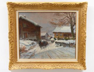 Appraisal: GEORGES CAPGRAS French - The Sleigh Signed l r Oil