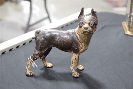 Appraisal: BOSTON TERRIER DOG CAST IRON DOORSTOP Unmarked attributed to Hubley