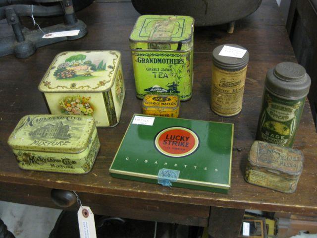 Appraisal: Old Advertising Tins tea tobacco pills wafers spice more