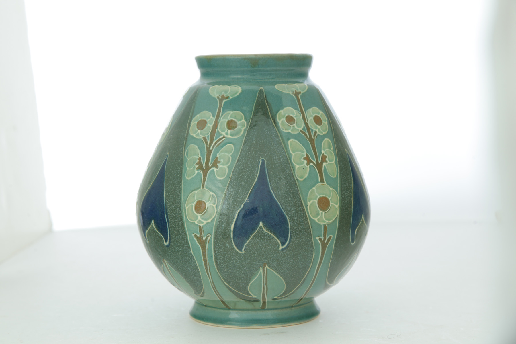 Appraisal: VANCE-AVON FAIENCE POTTERY VASE Possibly William P Jervis marked with