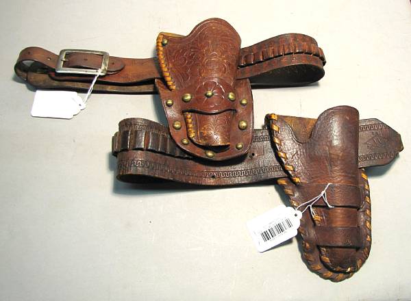 Appraisal: A lot of two vintage western rigs Including a buckstitched