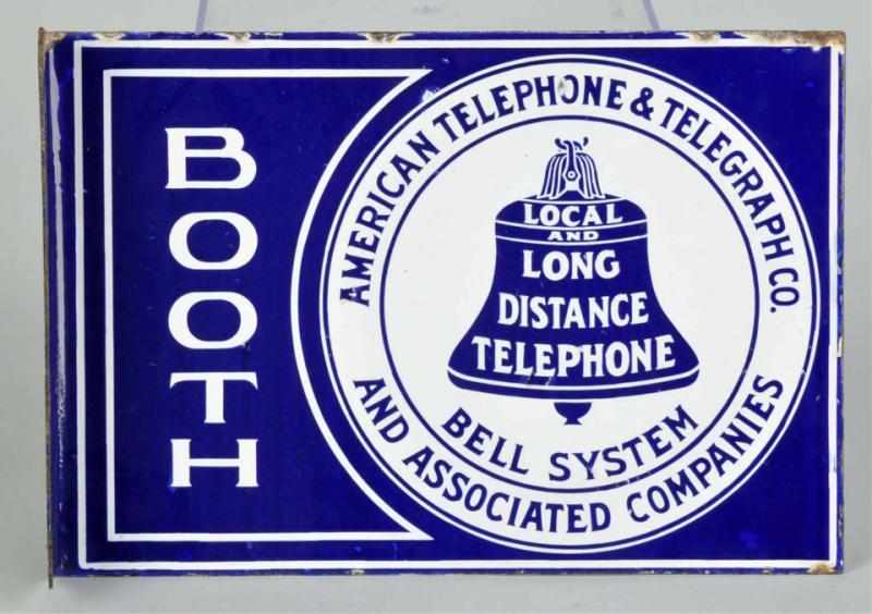 Appraisal: Porcelain Bell System Booth Flange Sign Condition Excellent Size x