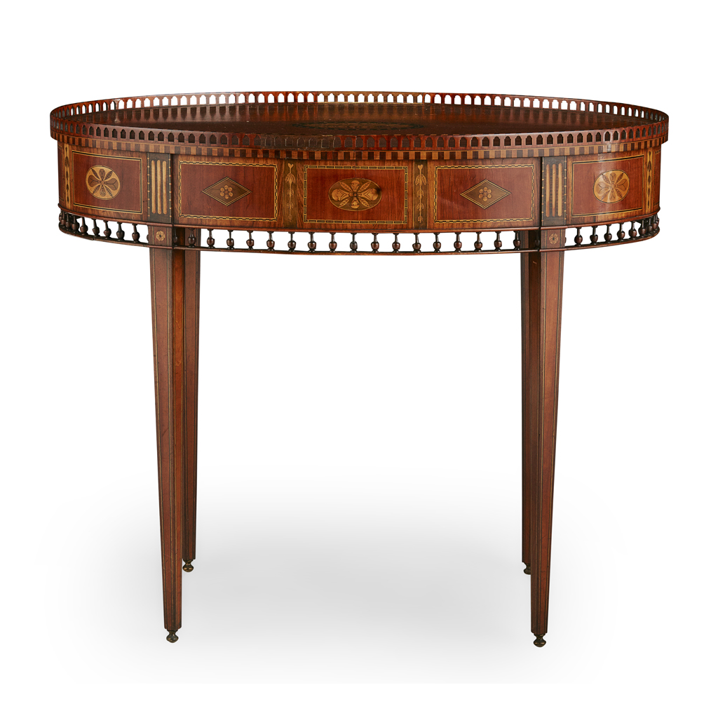 Appraisal: DUTCH MAHOGANY AND INLAY TRAY TOP TABLE TH CENTURY the