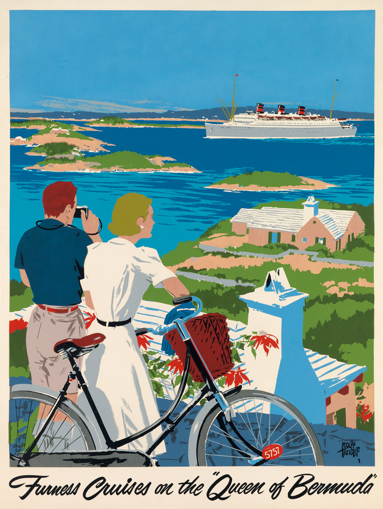 Appraisal: ADOLPH TREIDLER - FURNESS CRUISES ON THE QUEEN OF BERMUDA