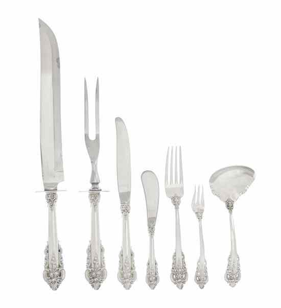 Appraisal: An American Sterling Silver Partial Flatware Service Wallace in the