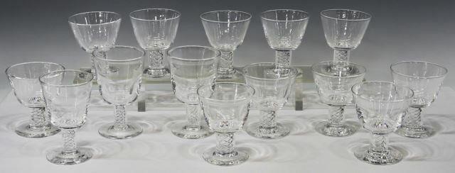 Appraisal: lot of Steuben colorless leaded art glass stemware designed by