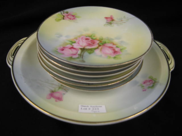 Appraisal: Royal Rudolstadt Porcelain Cake Set master plates floral