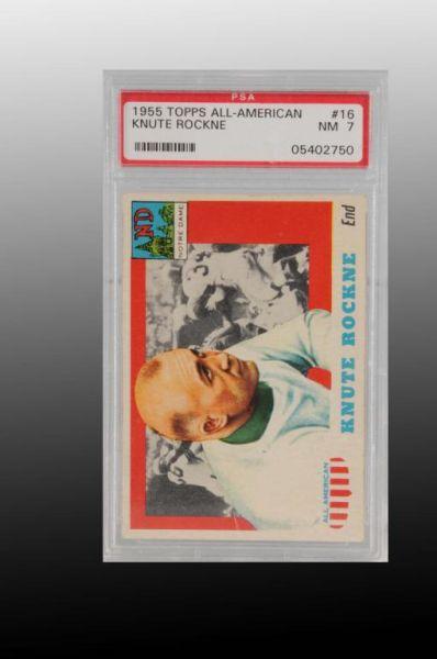 Appraisal: Topps All-American Knute Rockne Football Card Description Knute Rockne PSA