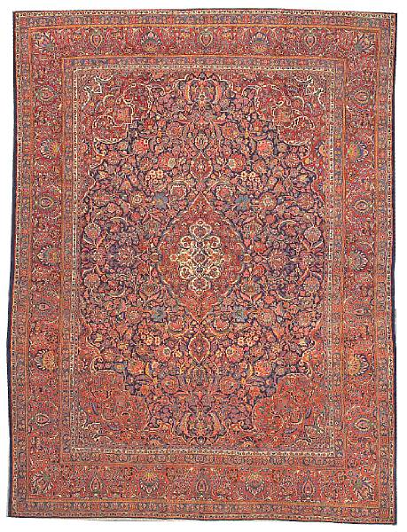 Appraisal: A Kashan carpet South Central Persia circa size approximately ft