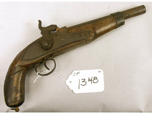 Appraisal: European Officer's Pistol Rusty relic pistol in as-found condition original