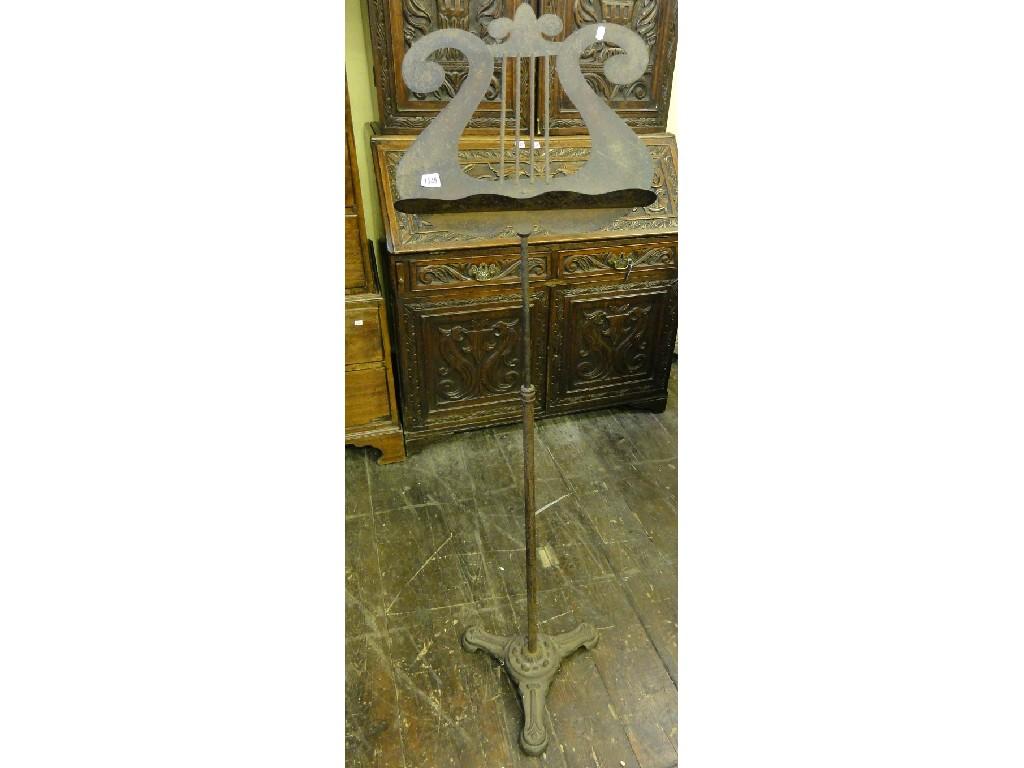 Appraisal: A th century floor standing cast iron and steel music