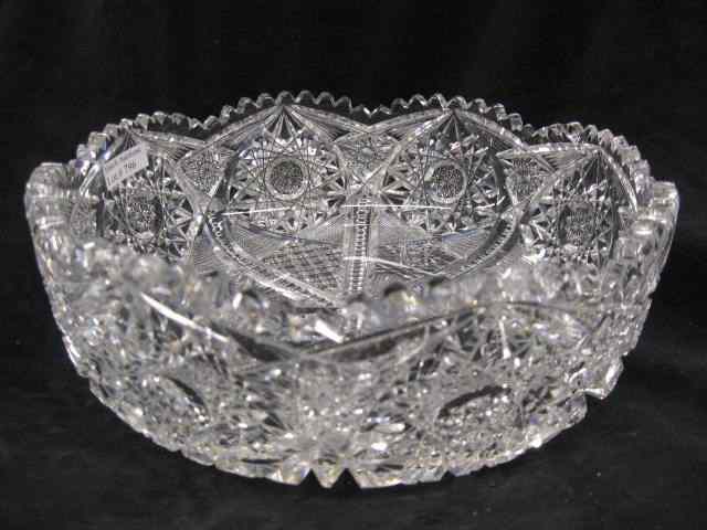 Appraisal: Cut Glass Bowl Brilliant Period elaborate cutwork '' diameter ''