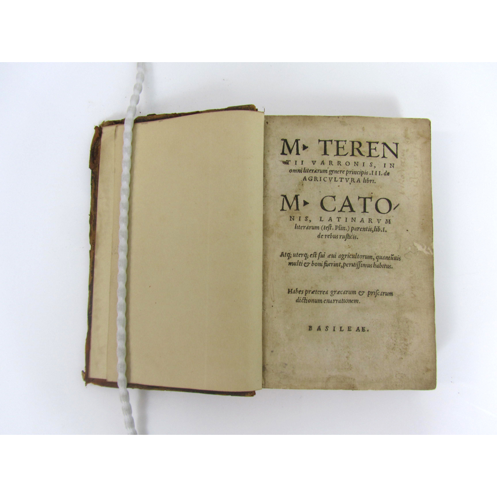 Appraisal: Varro Marcus Terentius III de agricultura libri M Catonis lib