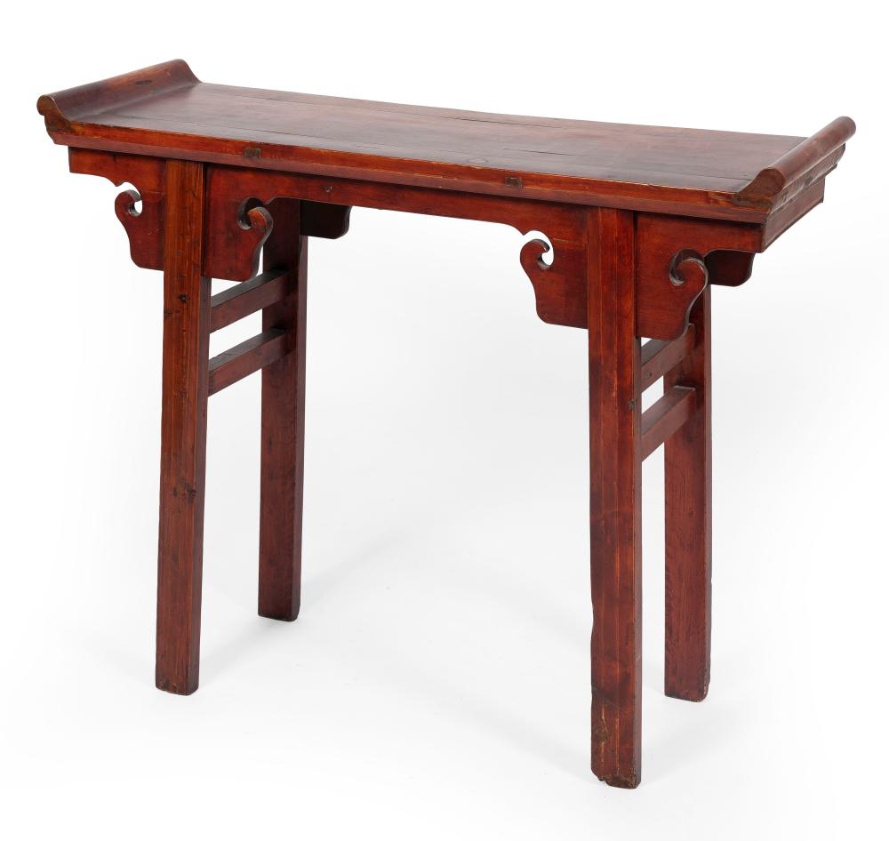 Appraisal: CHINESE HARDWOOD ALTAR TABLE LATE TH EARLY TH CENTURY HEIGHT