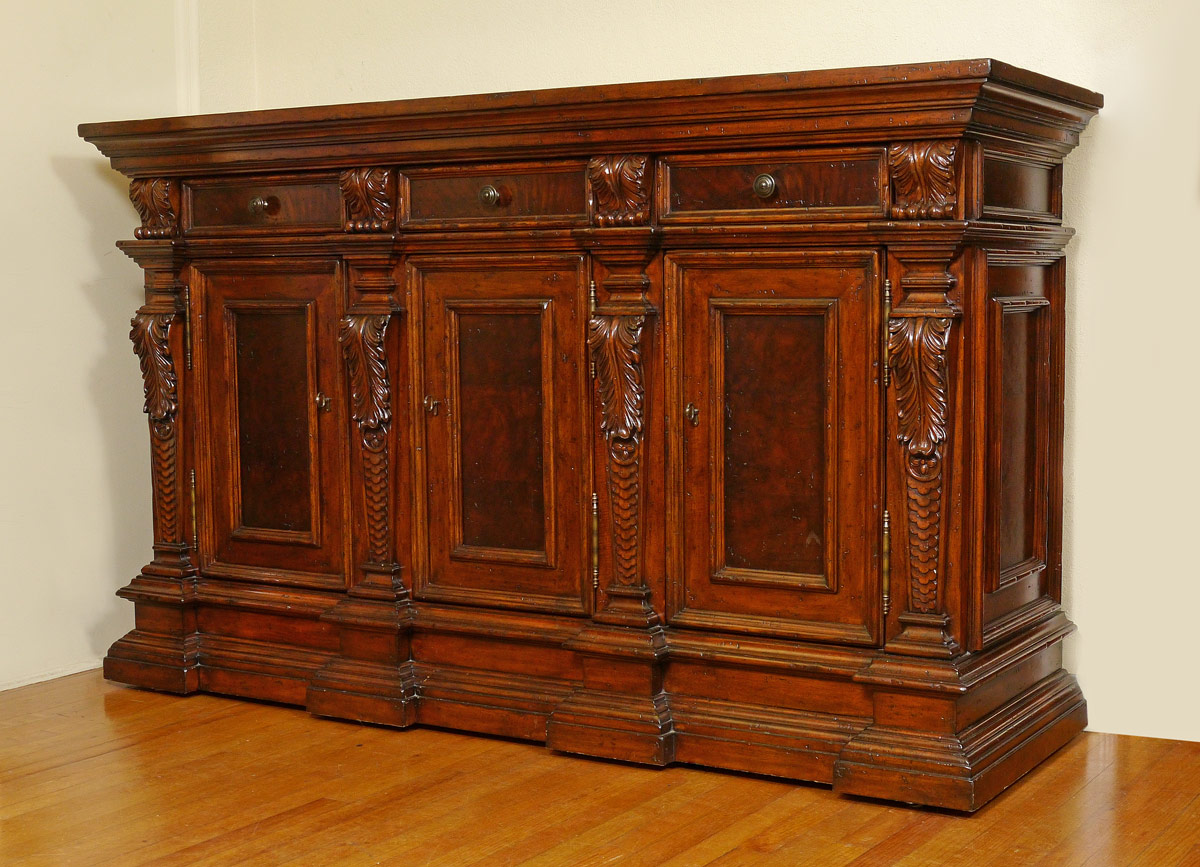 Appraisal: ROBB STUCKY COUNTRY FRENCH STYLE SIDEBOARD Distressed finish with carved