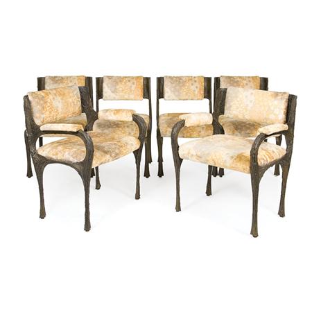 Appraisal: Paul Evans American - Set of Six Dining Chairs circa