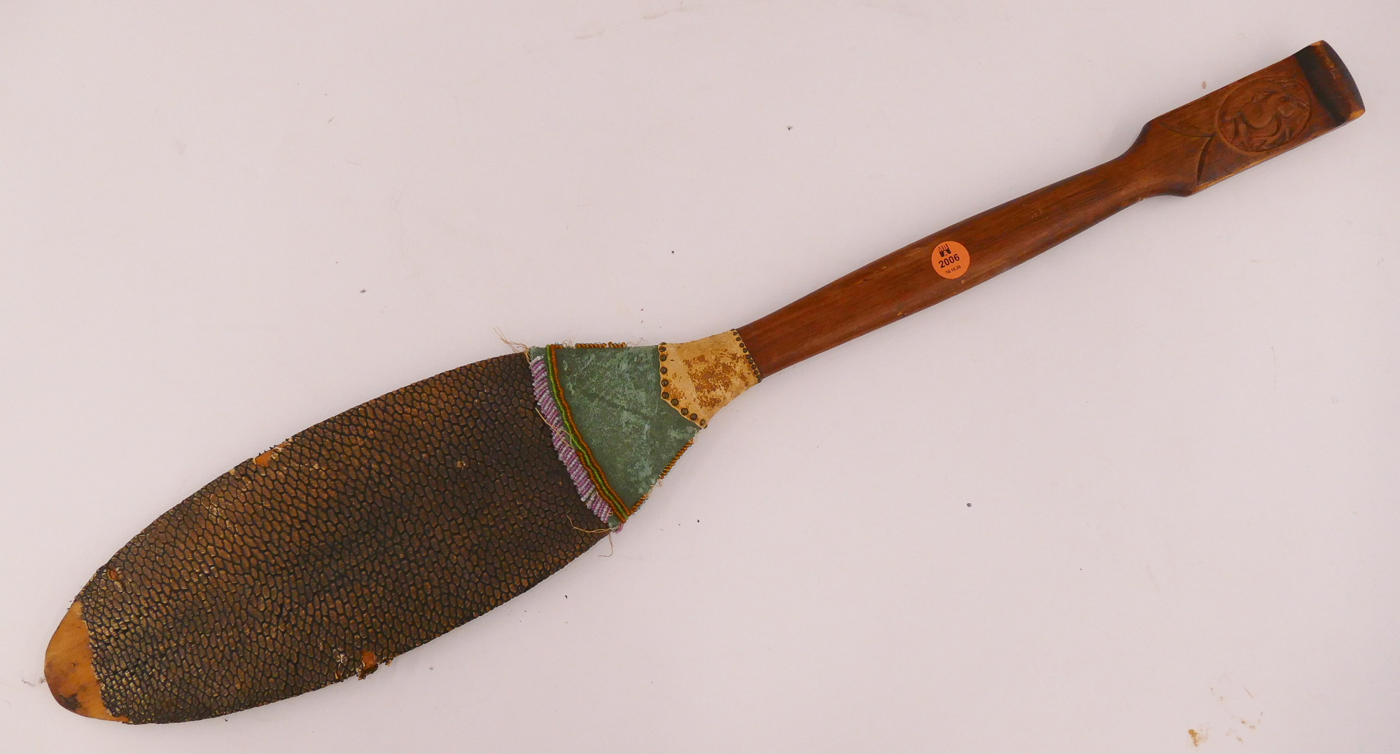 Appraisal: Folk Art Beaver Tail Paddle- ''