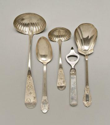 Appraisal: pieces silver flatware pieces Gorham Milan two pieces Whiting Antique