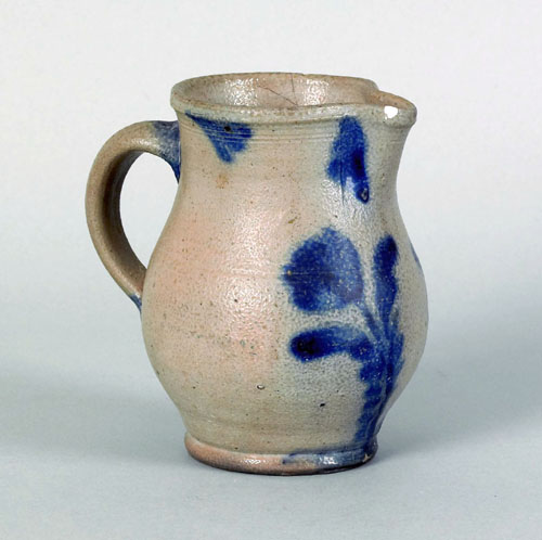 Appraisal: Small Pennsylvania stoneware pitcher attributed to Remmey th c with