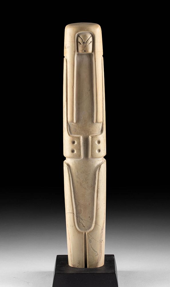 Appraisal: Tall Ancient Valdivian Jade Ancestor Figure Pre-Columbian Ecuador Earliest Horizon