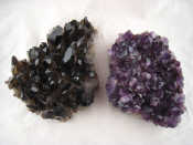 Appraisal: Two large geodes an amethyst x cm and a dark