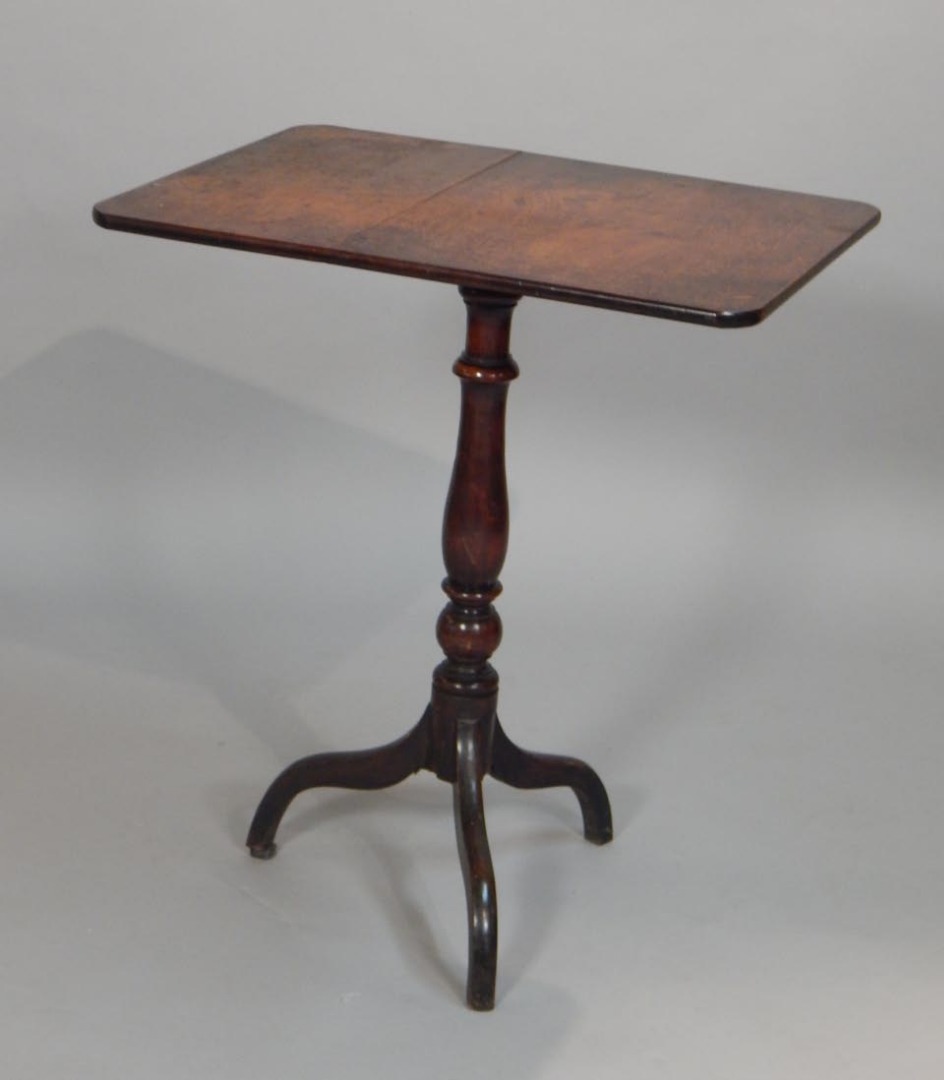 Appraisal: A thC mahogany occasional table the rectangular top on turned