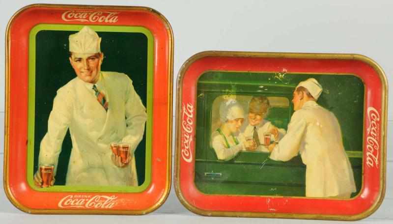 Appraisal: Lot of Coca-Cola Serving Trays Includes on Soda Jerk and