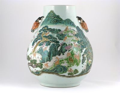 Appraisal: A Chinese famille rose One Hundred Deer vase hu the