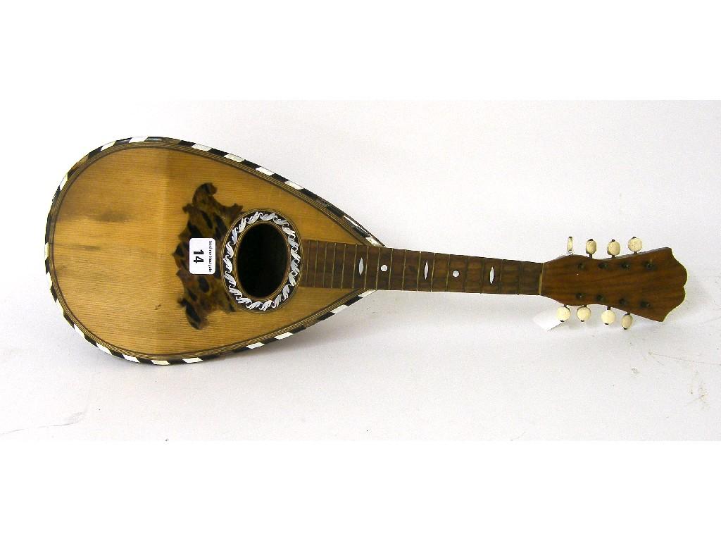 Appraisal: Early th century Neapolitan mandolin labelled Giovanni Salv fabbricante di