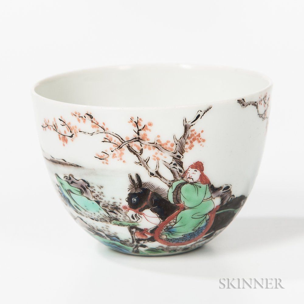 Appraisal: Famille Verte Cup Famille Verte Cup China Kangxi style high