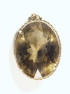 Appraisal: PENDANT - K gold and Smoky Quartz pendant prong set