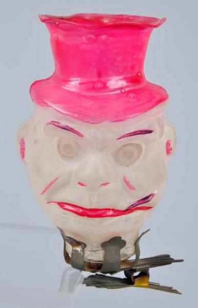 Appraisal: Glass Chinese Man Smoking Christmas Ornament Description Rare Clip-on candle