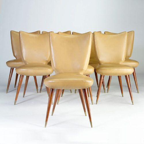 Appraisal: STYLE OF GIO PONTI Set of eight Italian dining side