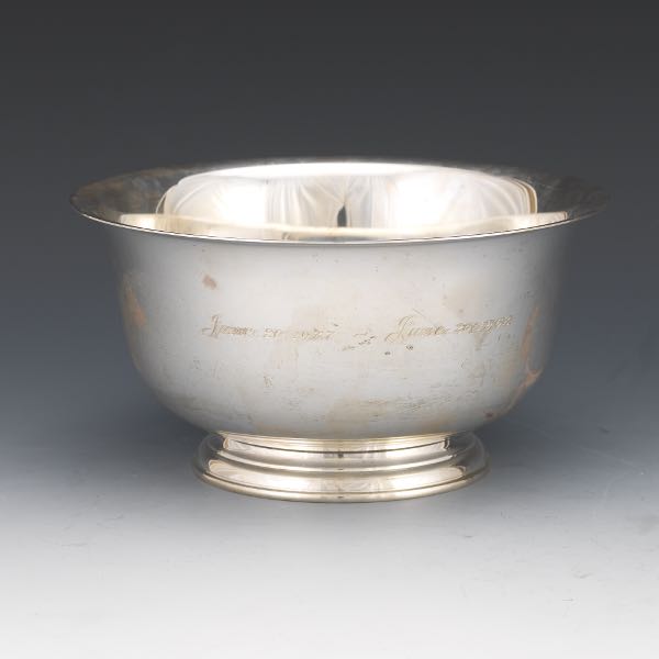 Appraisal: PAUL REVERE STERLING SILVER REPRODUCTION BOWL BY WEB x Deep