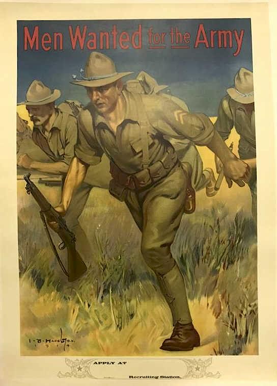 Appraisal: Army Recruiting Poster Army recruiting poster Men Wanted for the