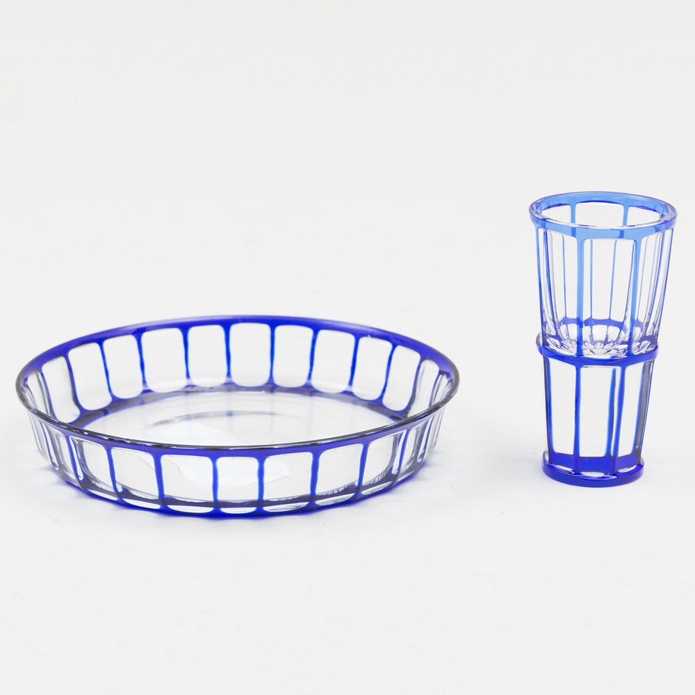 Appraisal: Otto Prutscher Small Cordial Glass and Tray The glass in