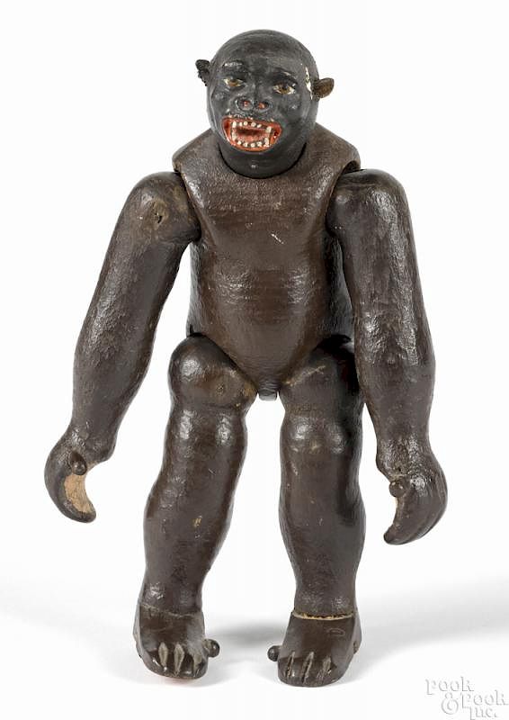 Appraisal: Schoenhut painted wood gorilla figure an early version with a