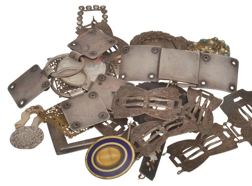 Appraisal: COLLECTION OF BUCKLES AND BELT FITTINGS SOME STERLING SILVER ALL