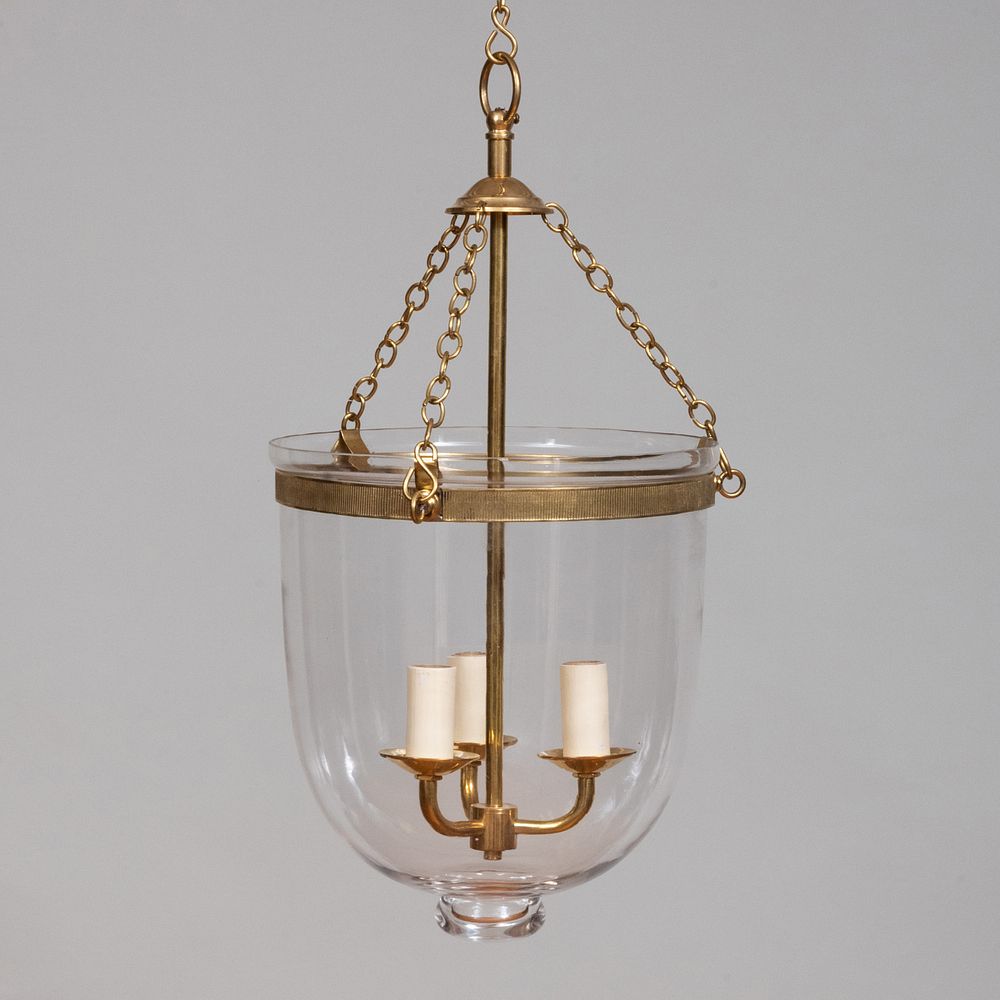 Appraisal: Pair of Brass-Mounted Hundi Hanging Lanterns x in diam Colefax