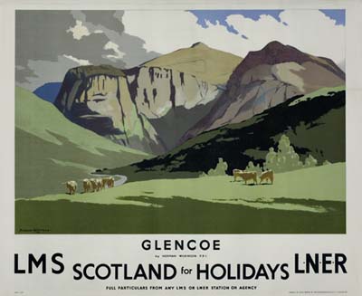 Appraisal: NORMAN WILKINSON - GLENCOE x inches McCorquodale Glasgow Condition B