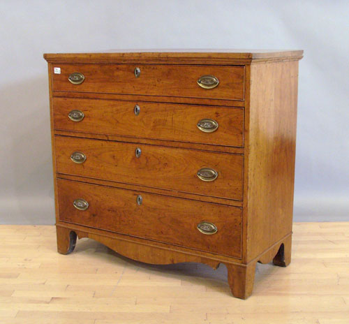 Appraisal: Federal walnut chest of drawers early th c h w