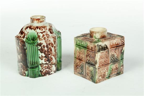 Appraisal: TWO WHIELDON TEA CADDIES England nd half- th century Oblong