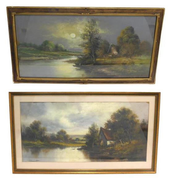 Appraisal: Two William Henry Chandler American - pastels on paper each