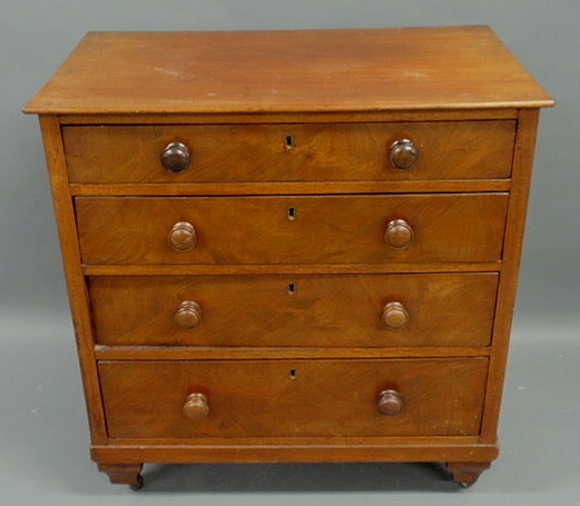 Appraisal: Diminutive mahogany chest of drawers h x w x d