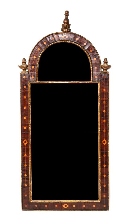 Appraisal: Sale Lot A Continental Mahogany and Satinwood Mirror having a