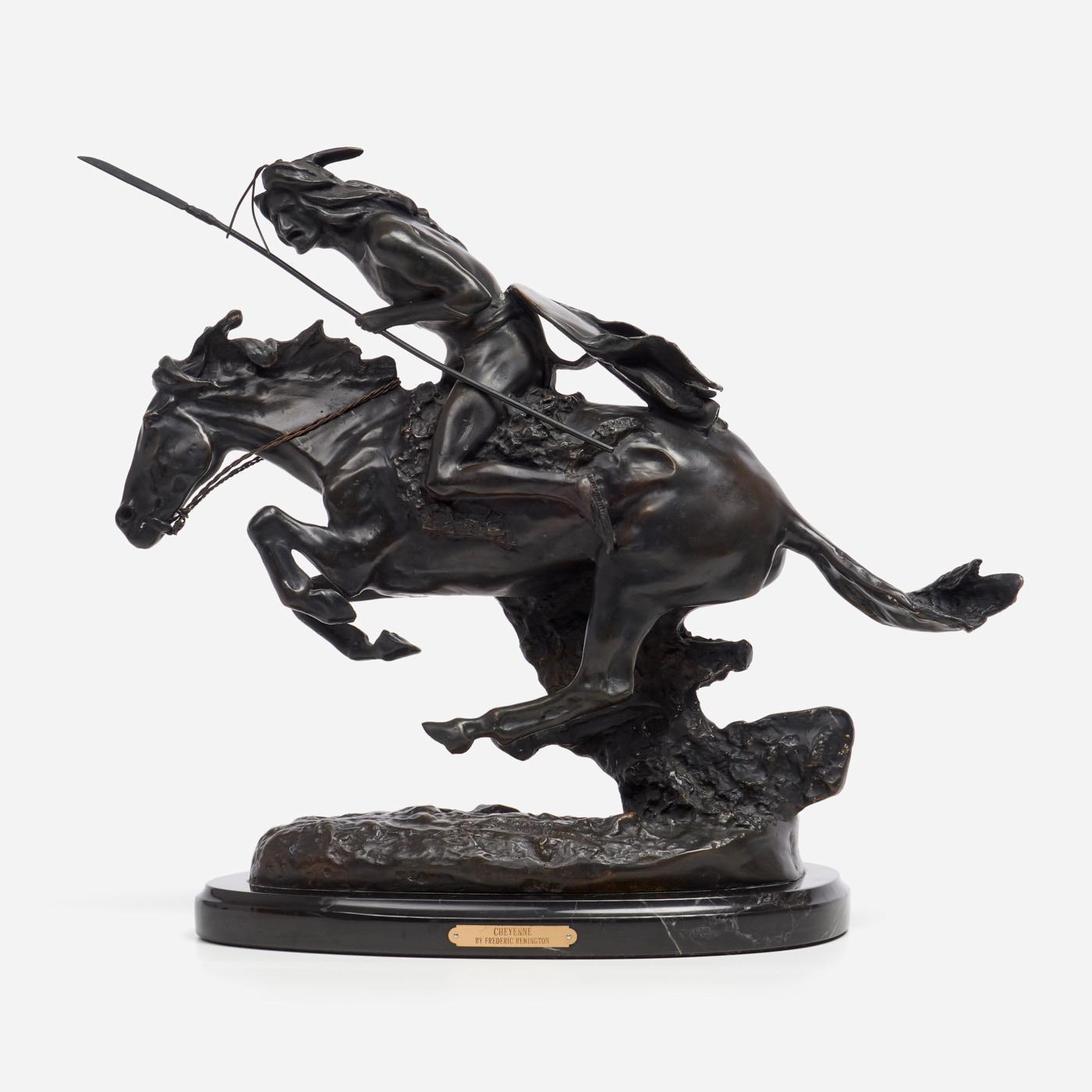 Appraisal: CHEYENNE BRONZE AFTER FREDERIC REMINGTON Frederic Remington after American -